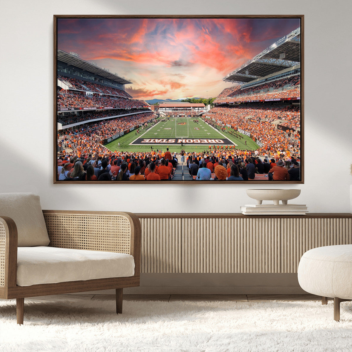 Oregon State Beavers Football Team Print - Corvallis Reser