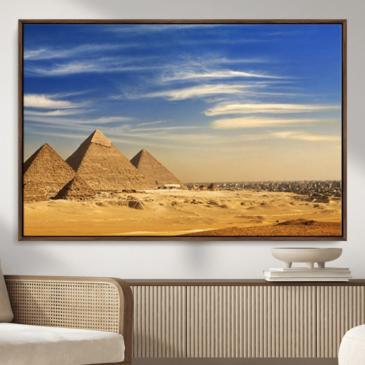 Majestic Ancient Wonders Wall Art Canvas Print – Golden