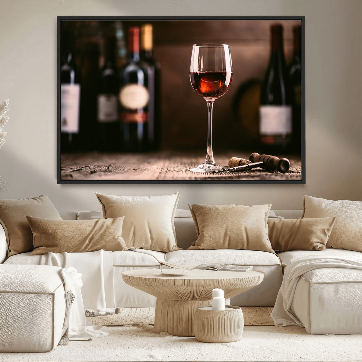 Red Wine and Bottle Canvas Print