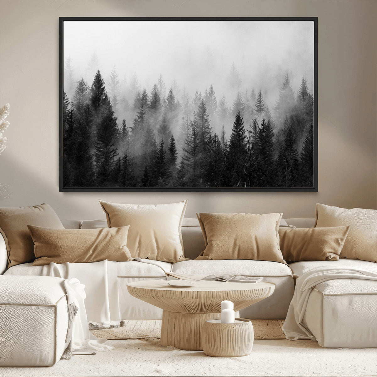 Fogy Forest Canvas Wall Art Print - Mountain Wall Art with