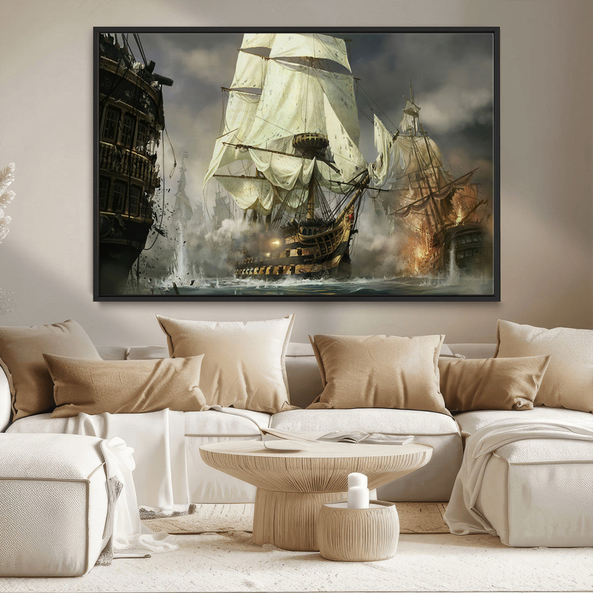 Pirate Ship War Wall Art Canvas Print