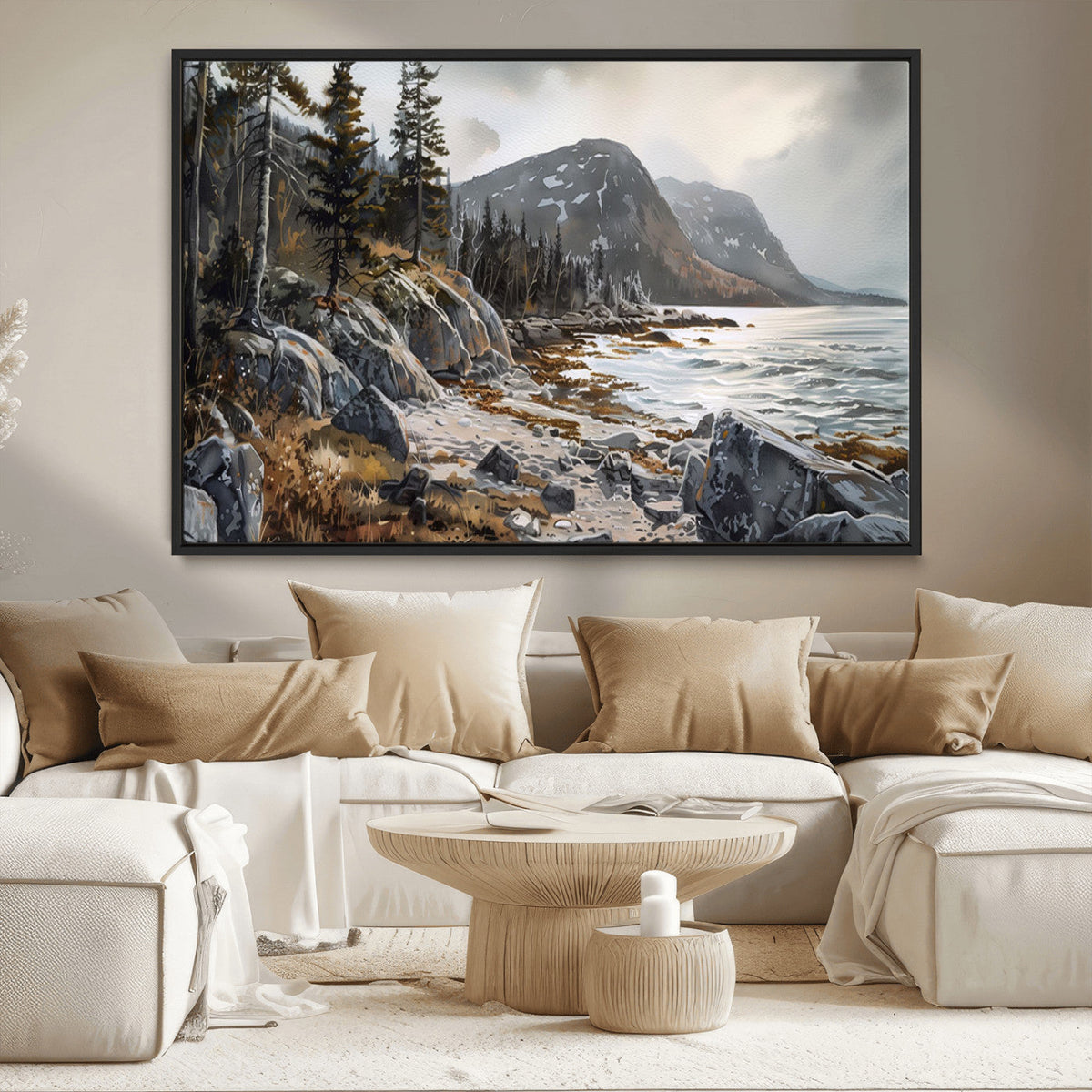 Serene Coastal View of Acadia National Park - Stunning