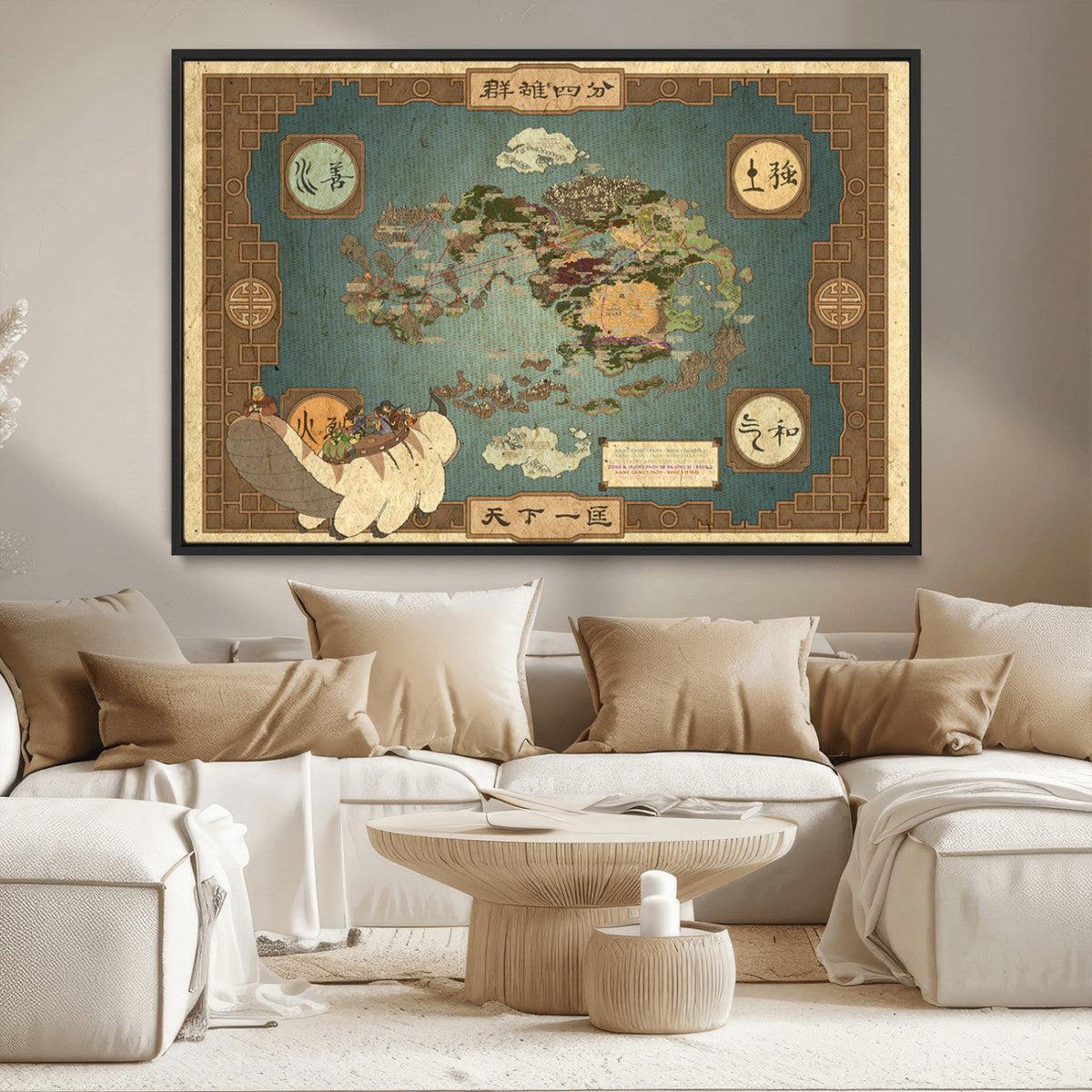 Avatar Wall Art: The Last Airbender Vintage Map - Wall Art