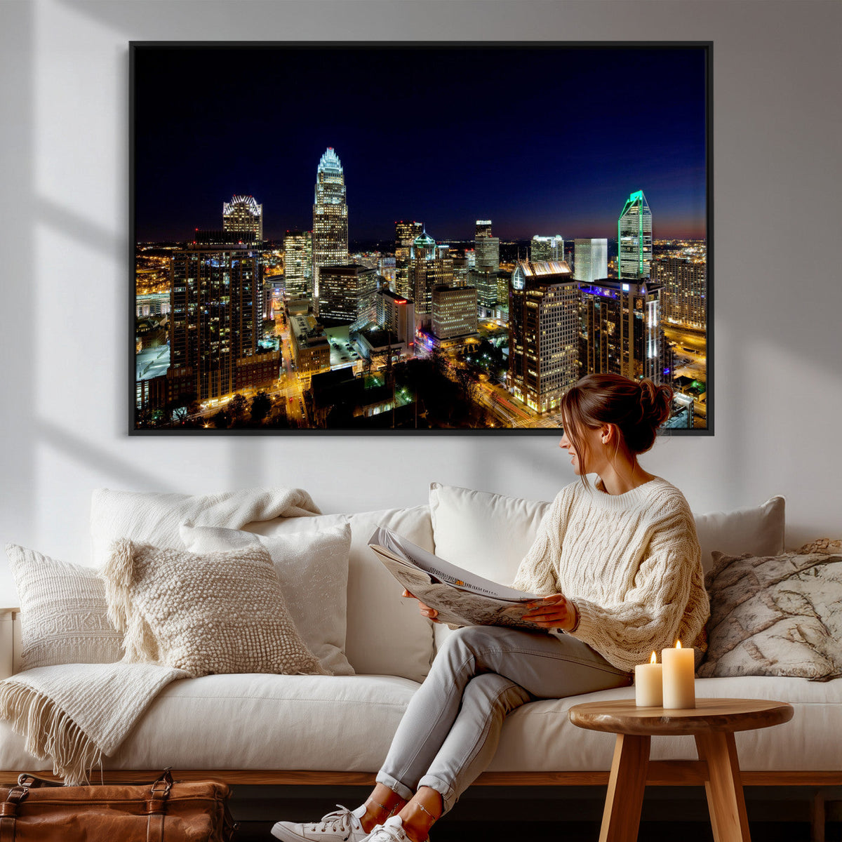 Atlanta Skyline Wall Art Canvas Print – Modern Cityscape