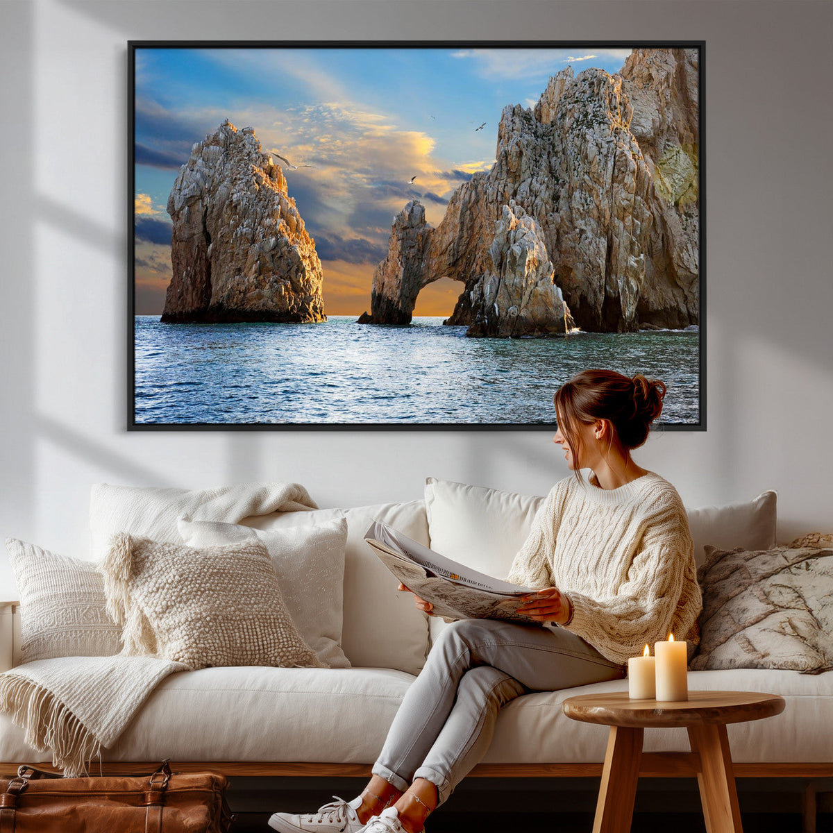 The Arch Cabo San Lucas Ocean Arch Wall Art Canvas Print,