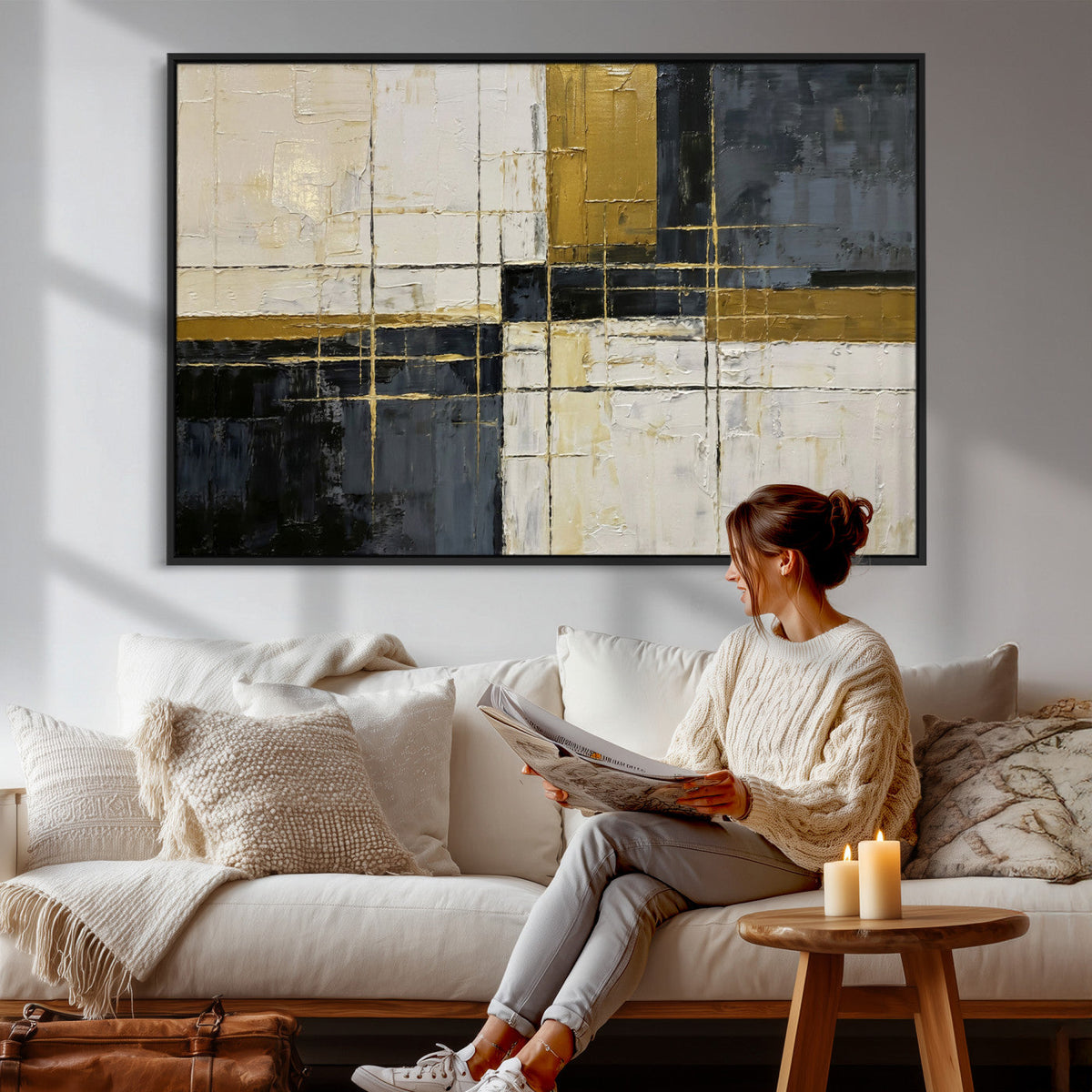 Geometric Abstract Wall Art Canvas Print