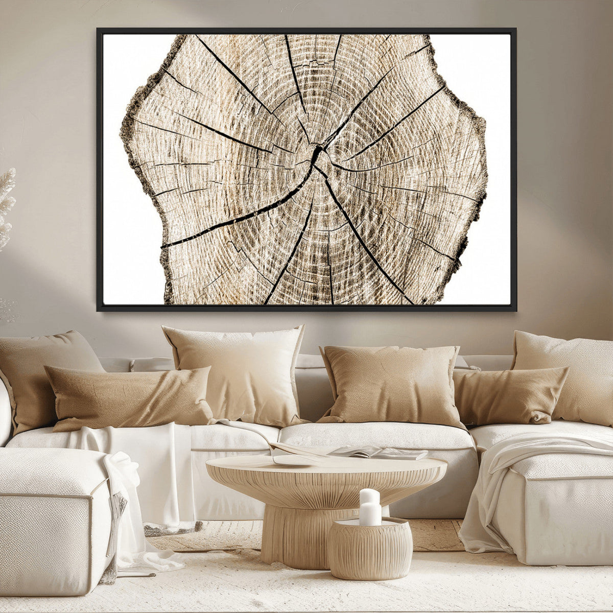 Abstract Wood Tree Ring Wall Art - Ready to Hang Minimalist