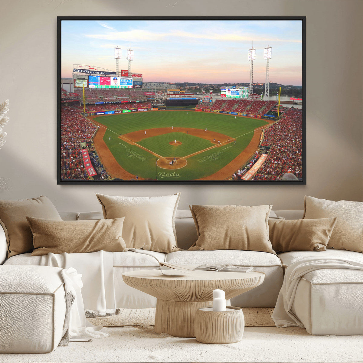Cincinnati Reds Baseball Print Canvas- Cincinnati