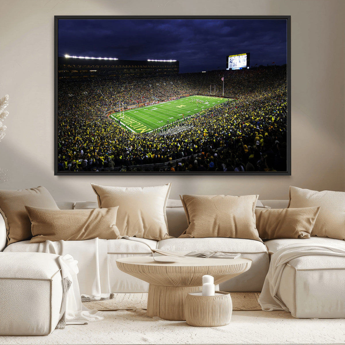 Michigan Wolverines Football Canvas Wall Decor, Football