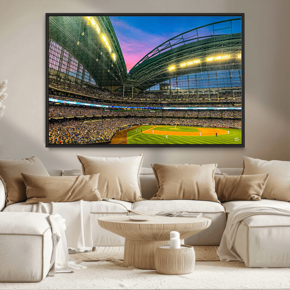 Milwaukee Brewers Baseball Team Print Canvas- American