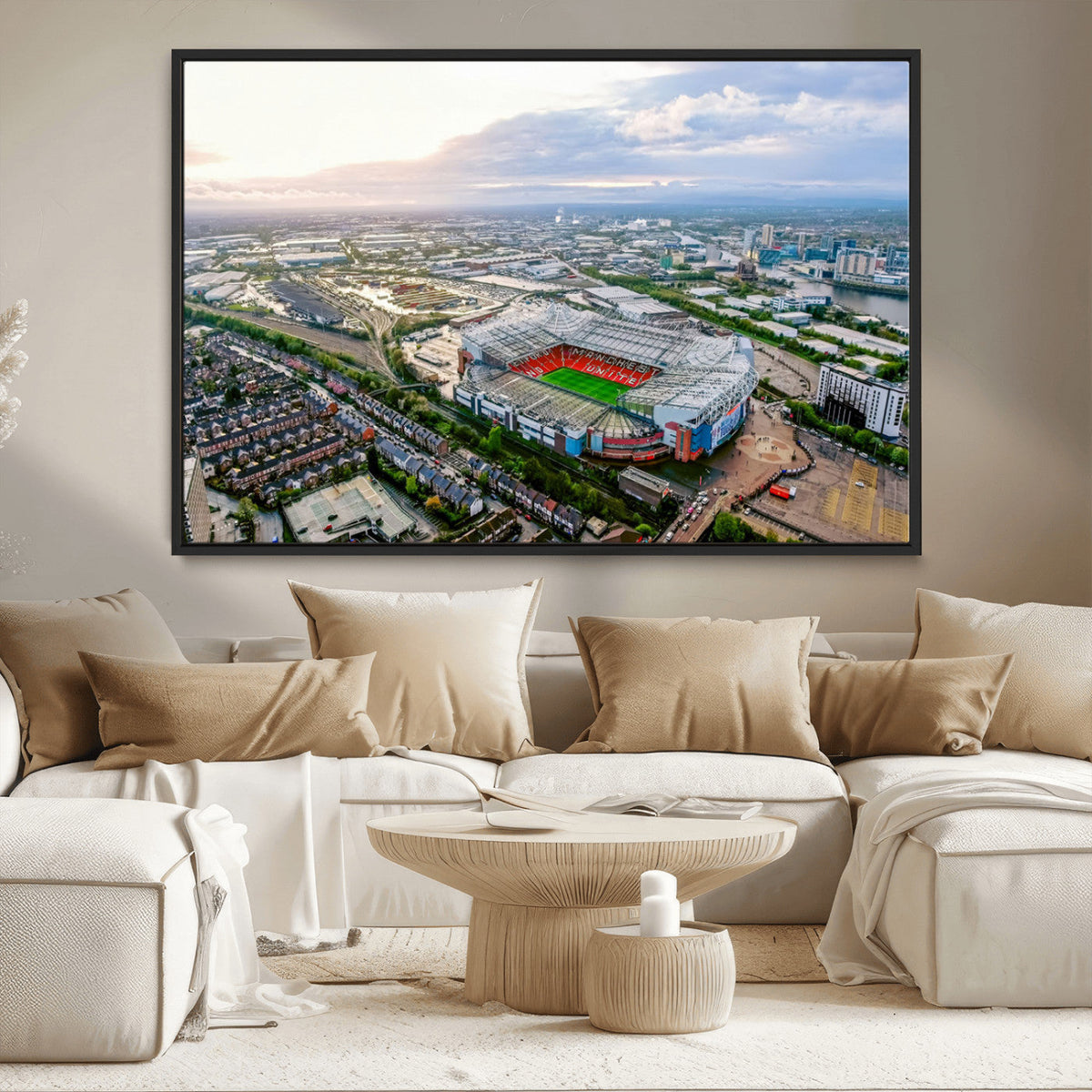 Old Trafford Manchester United Stadium Wall Art Canvas Print