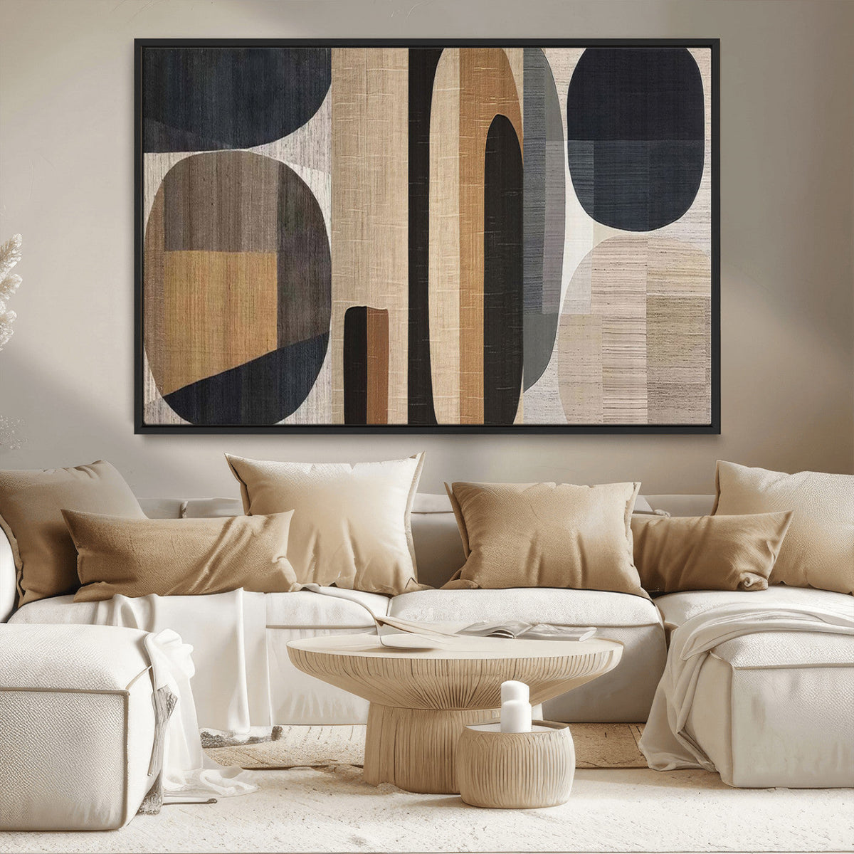 Wabi Sabi Canvas Print - Geometric Abstract Wall Art Canvas