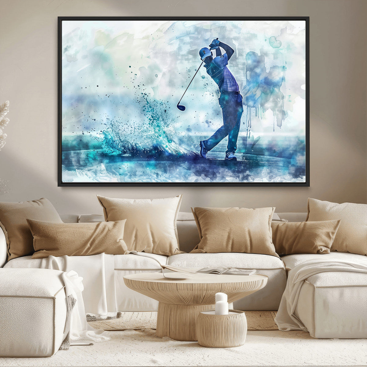 Golf Swing Wall Art Canvas Print - Sports-Inspired