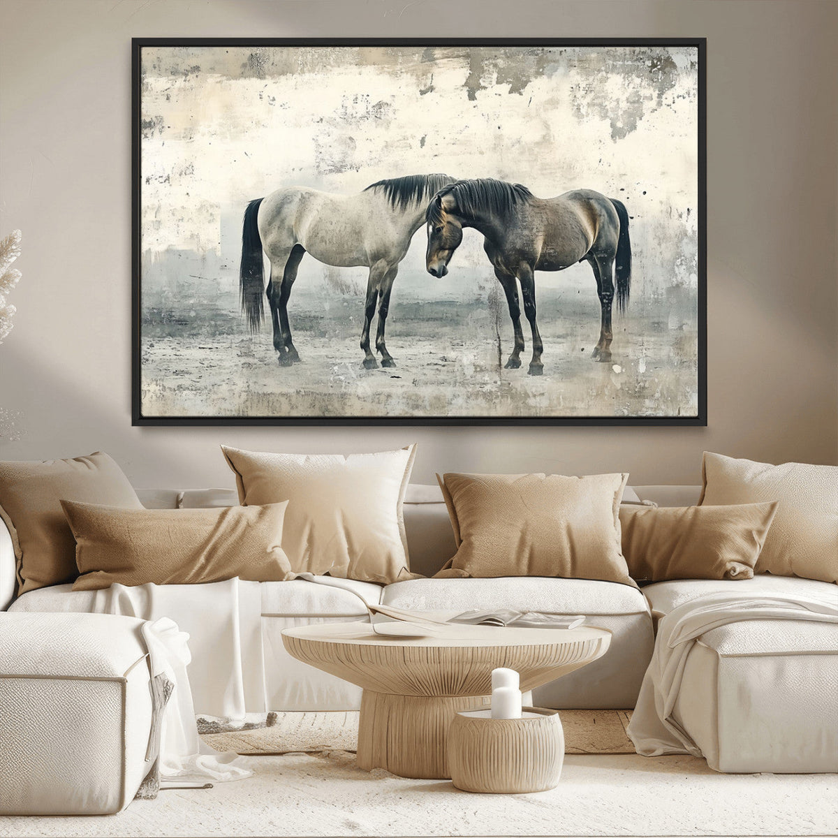 Chines Style Majestic Horses Wall Art | Ready to Hang and
