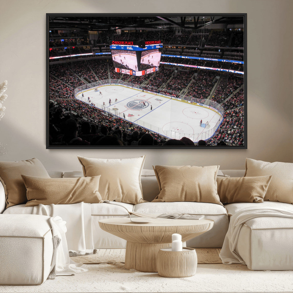 Rogers Place Edmonton Oilers Ice Hockey Stadium Wall Art,
