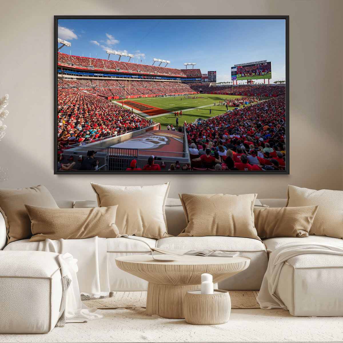 Florida Tampa Raymond James Stadium Wall Art Canvas Print -