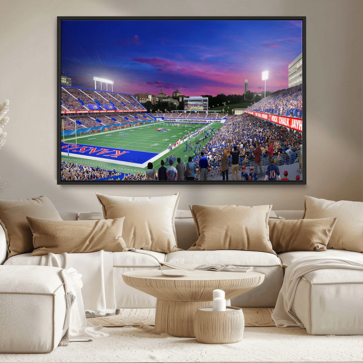 University of Kansas Jayhawks Football Team Print Canvas-