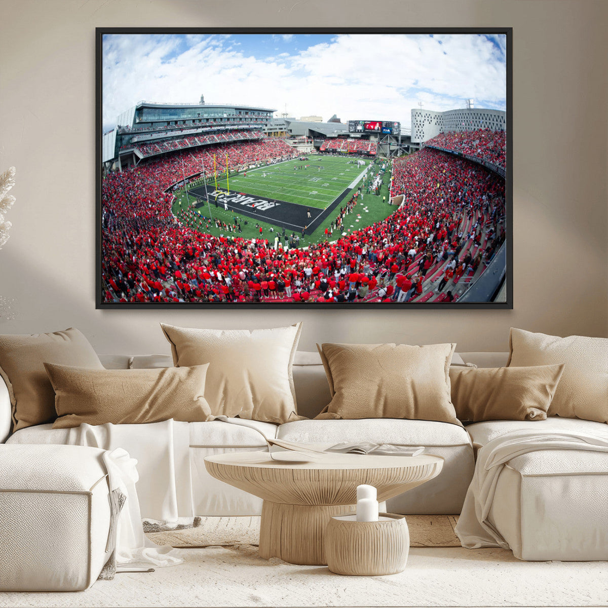 Cincinnati Bearcats Football Team Print - Nippert Stadium Wall Art Canvas Print