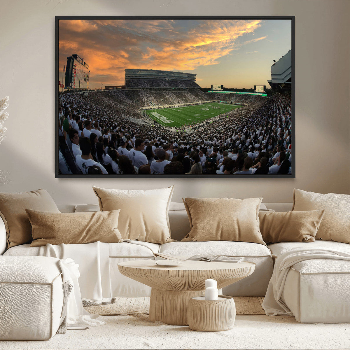 Michigan State Spartans Football Team Print - East Lansing