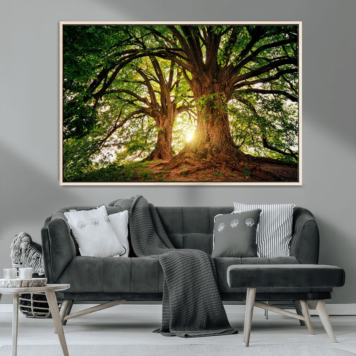 Majestic Ancient Tree Wall Art, NatureCanvas Print, Woodland