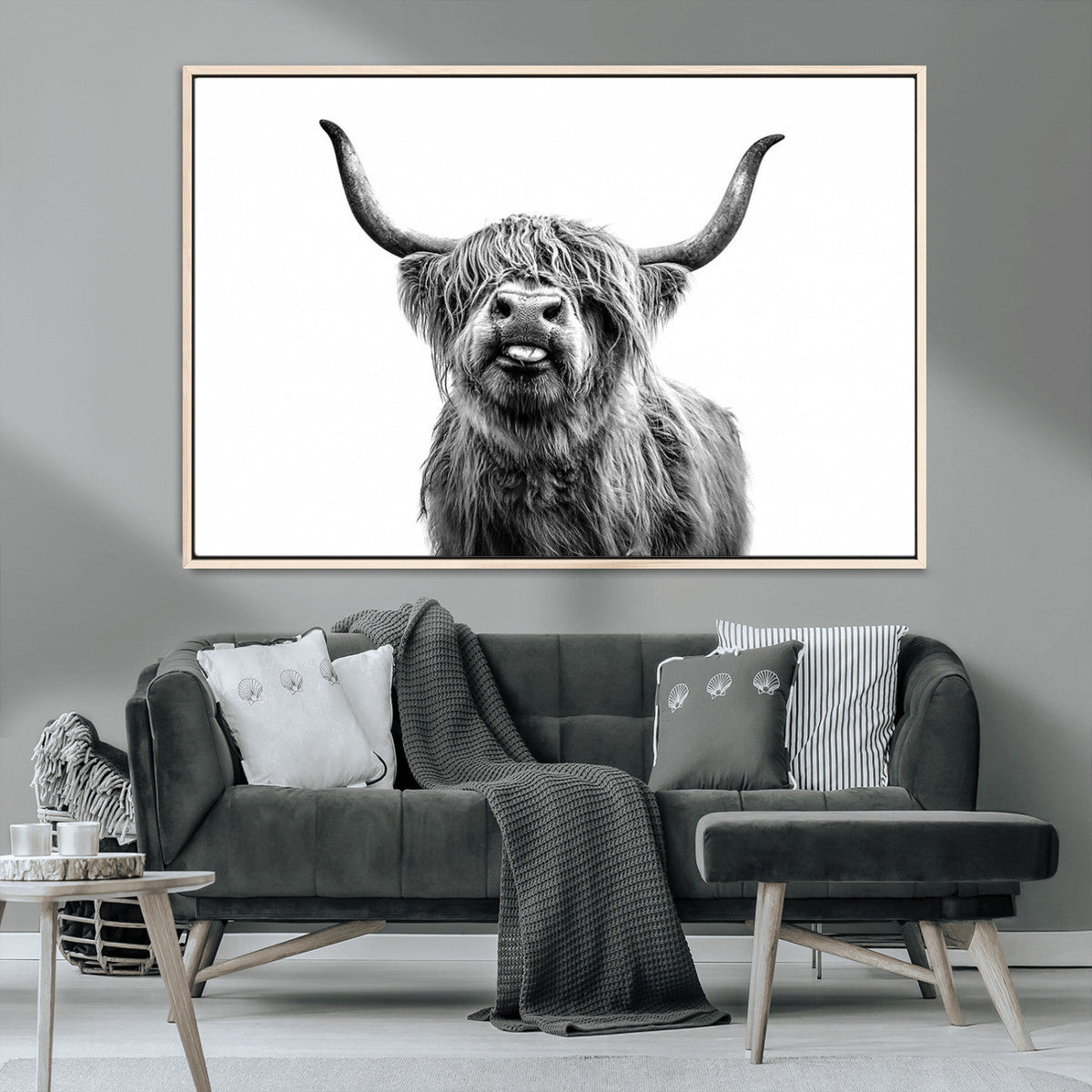 Fanny Scottish Highland Cow Cattle Art Print Farmhouse Wall