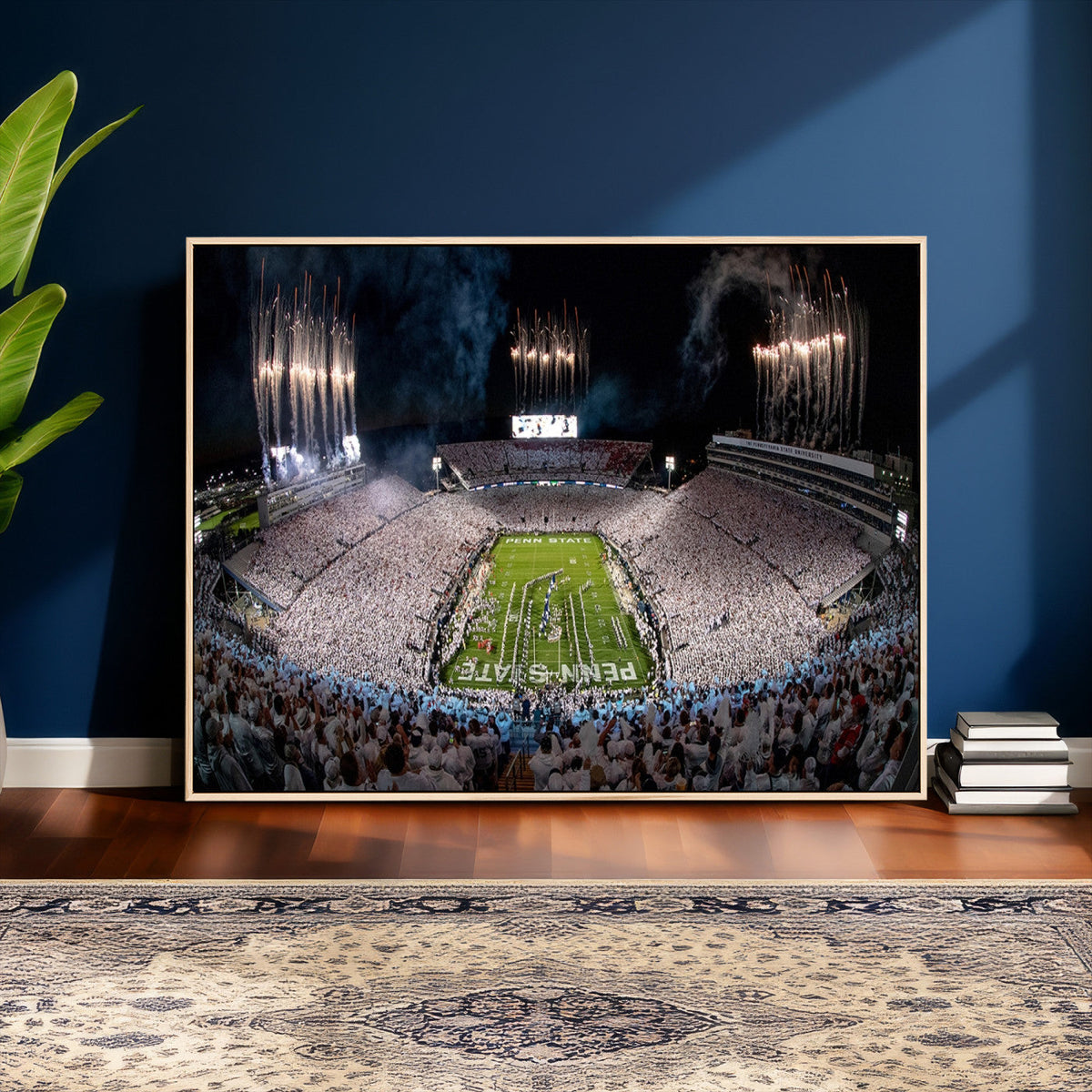 Penn State Football Wall Art Canvas Print – Framed Stadium