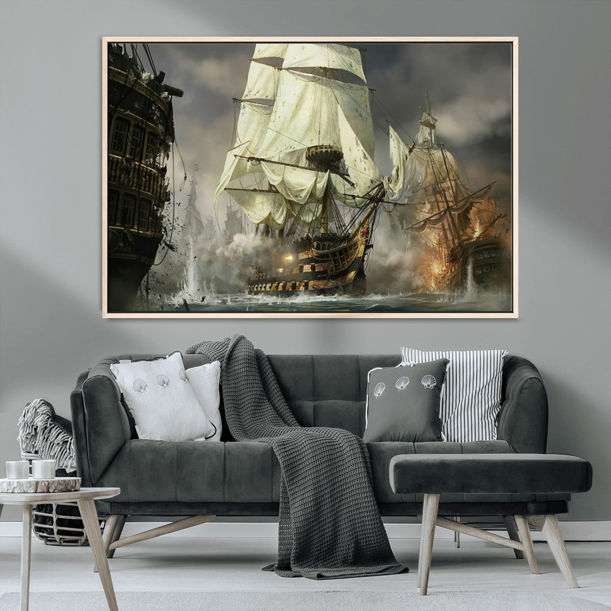 Pirate Ship War Wall Art Canvas Print