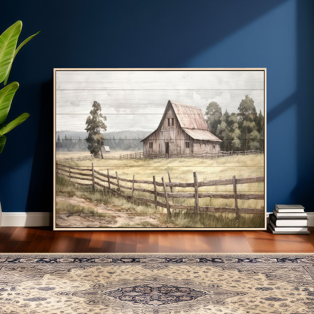 Rustic Farmhouse Barn Wall Art | 3-Panel Framed Gallery Wrap