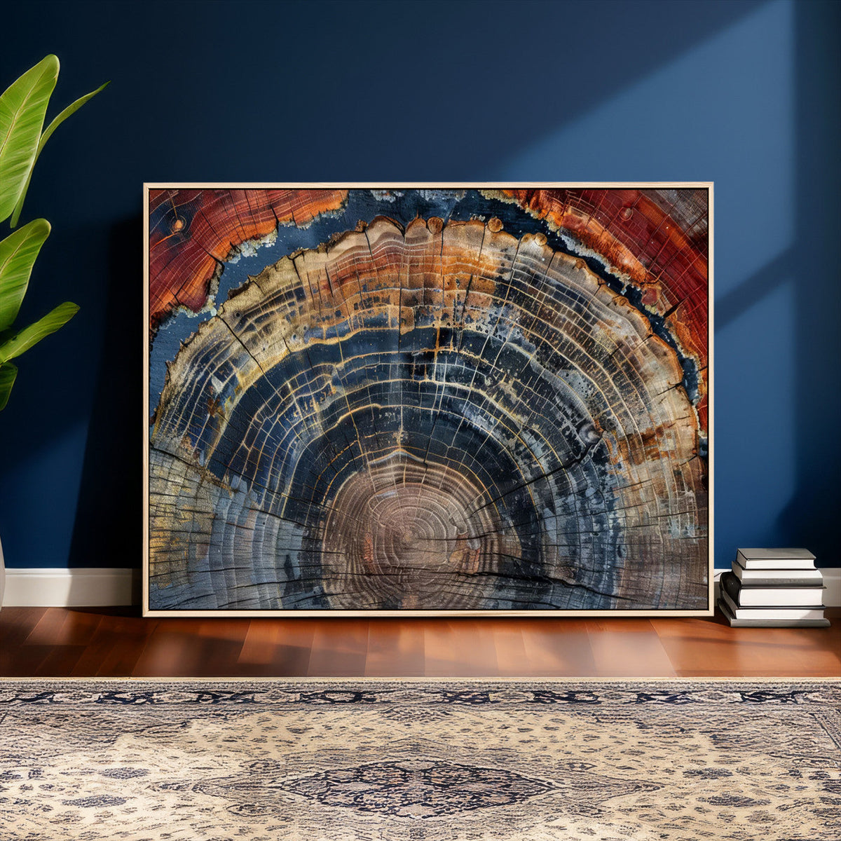 Abstract Tree Ring Wall Art Canvas Print