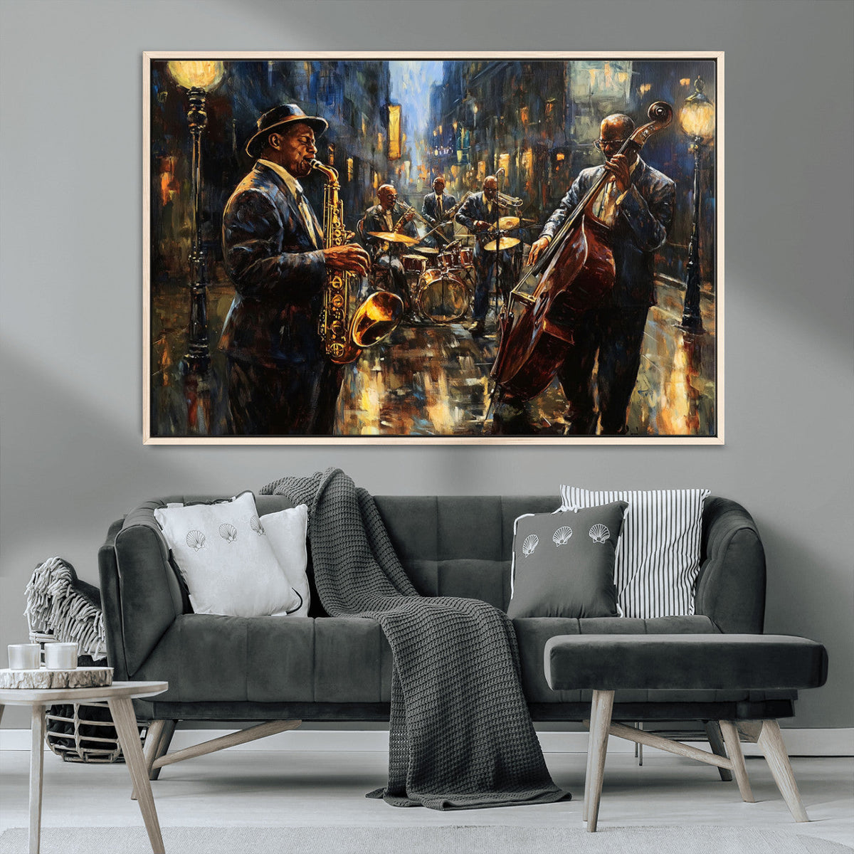 Jazz Canvas Wall Art Print – Abstract African American Music
