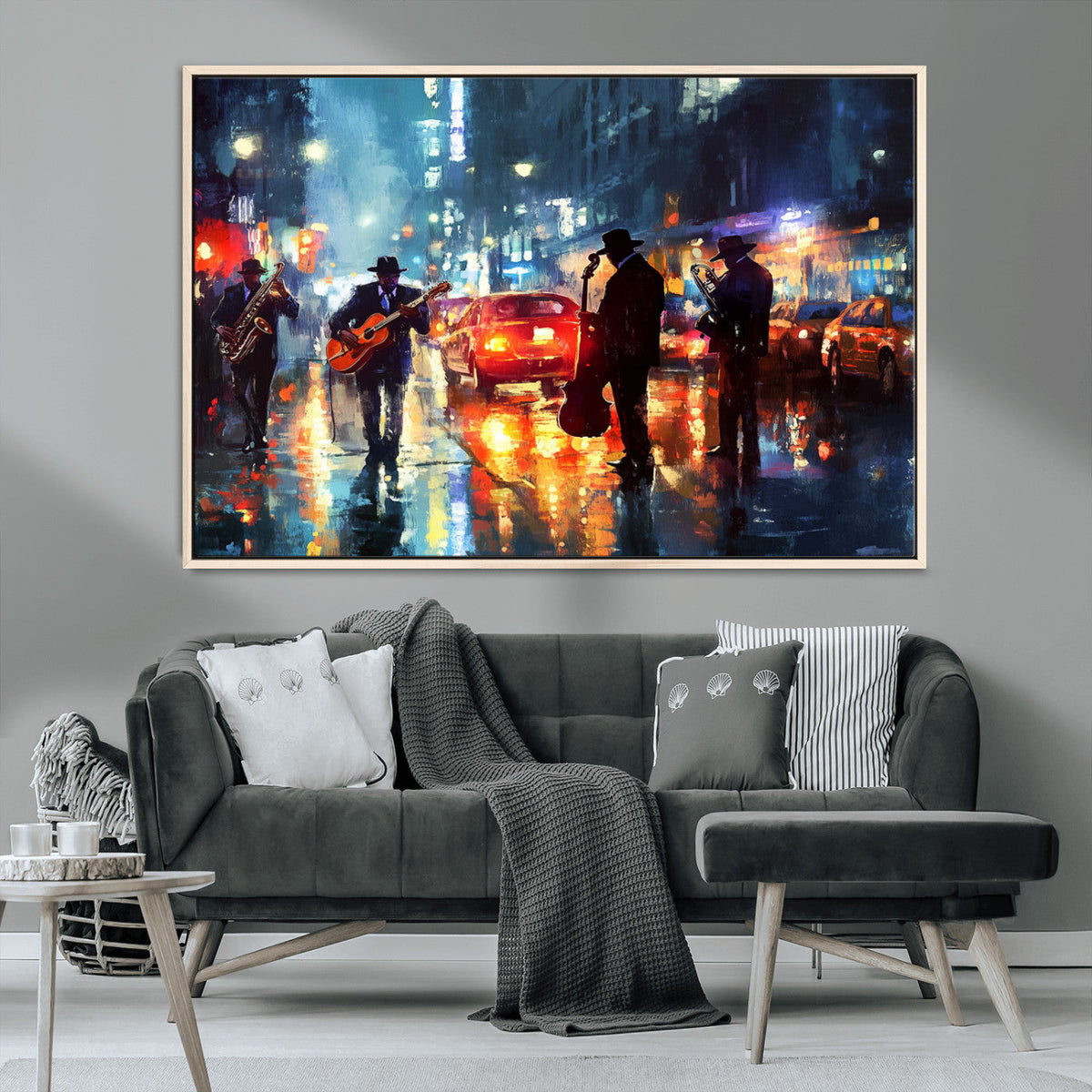 African American Jazz Canvas Wall Art Print – Abstract Music