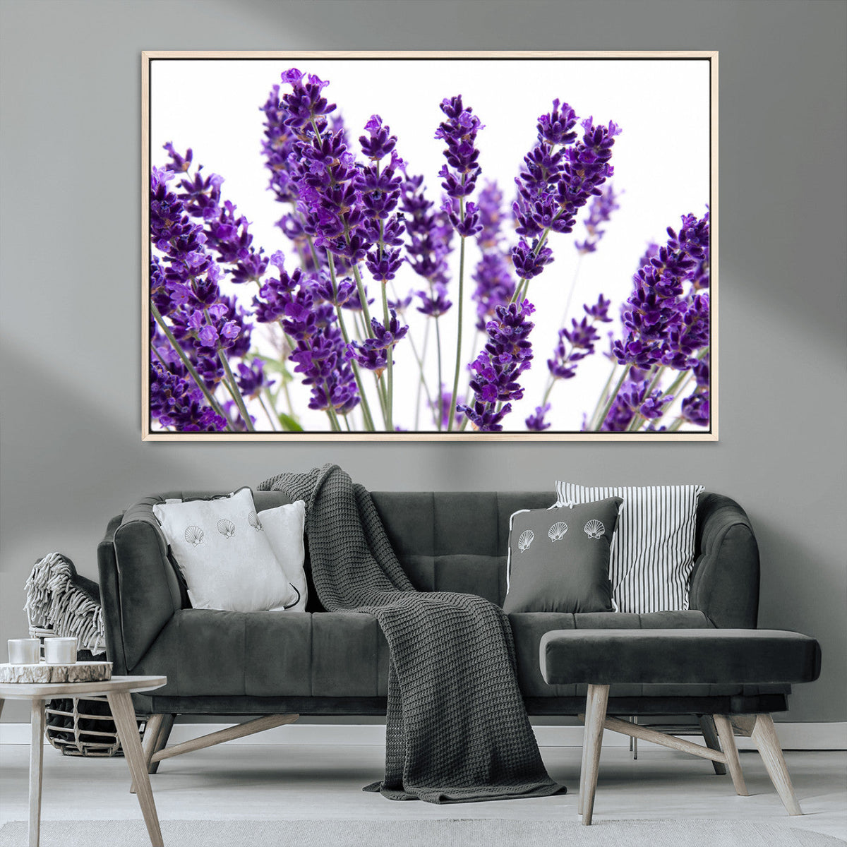 Lavender Flower Wall Art Canvas Print