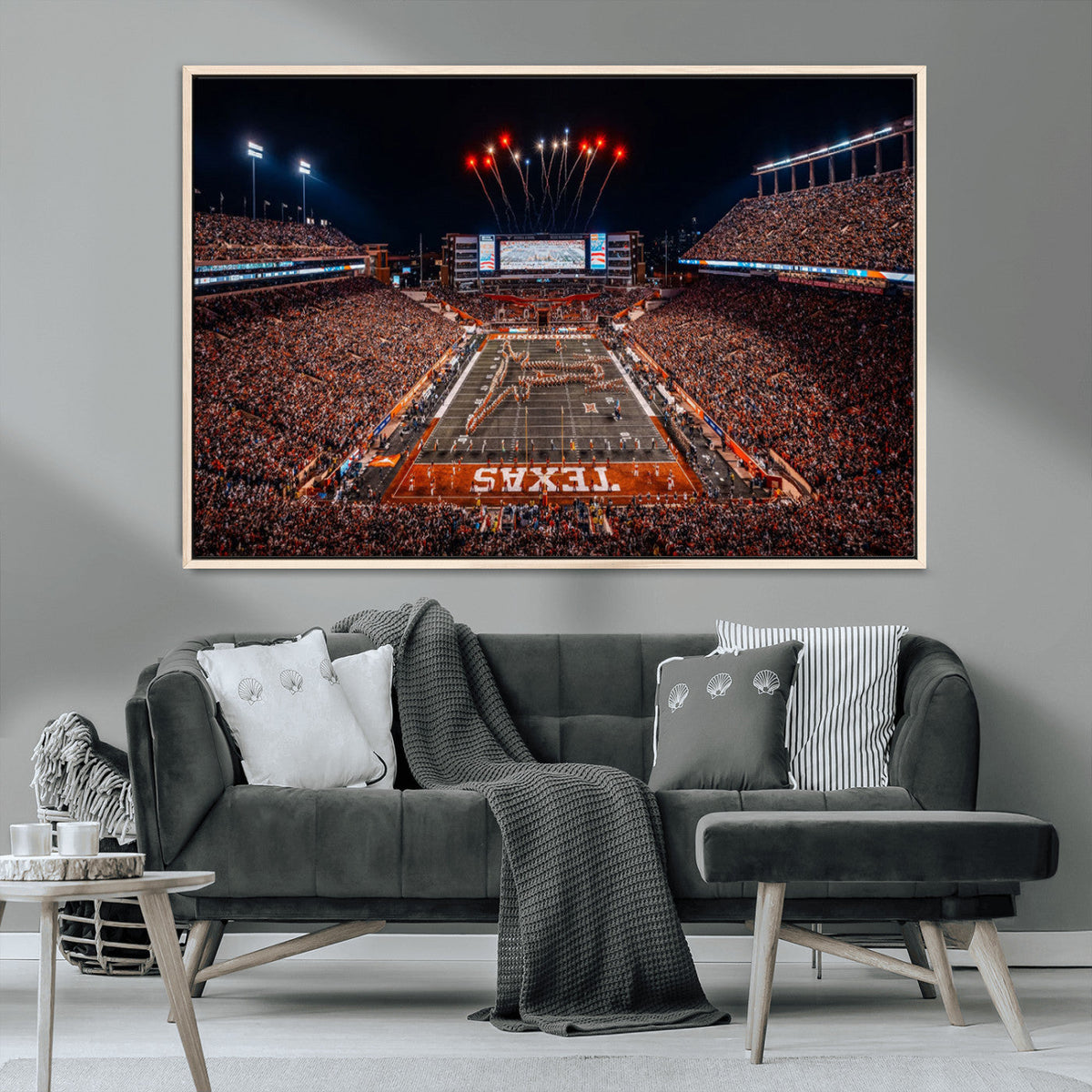 Texas Stadium Night Game Wall Art Canvas Print – Vibrant