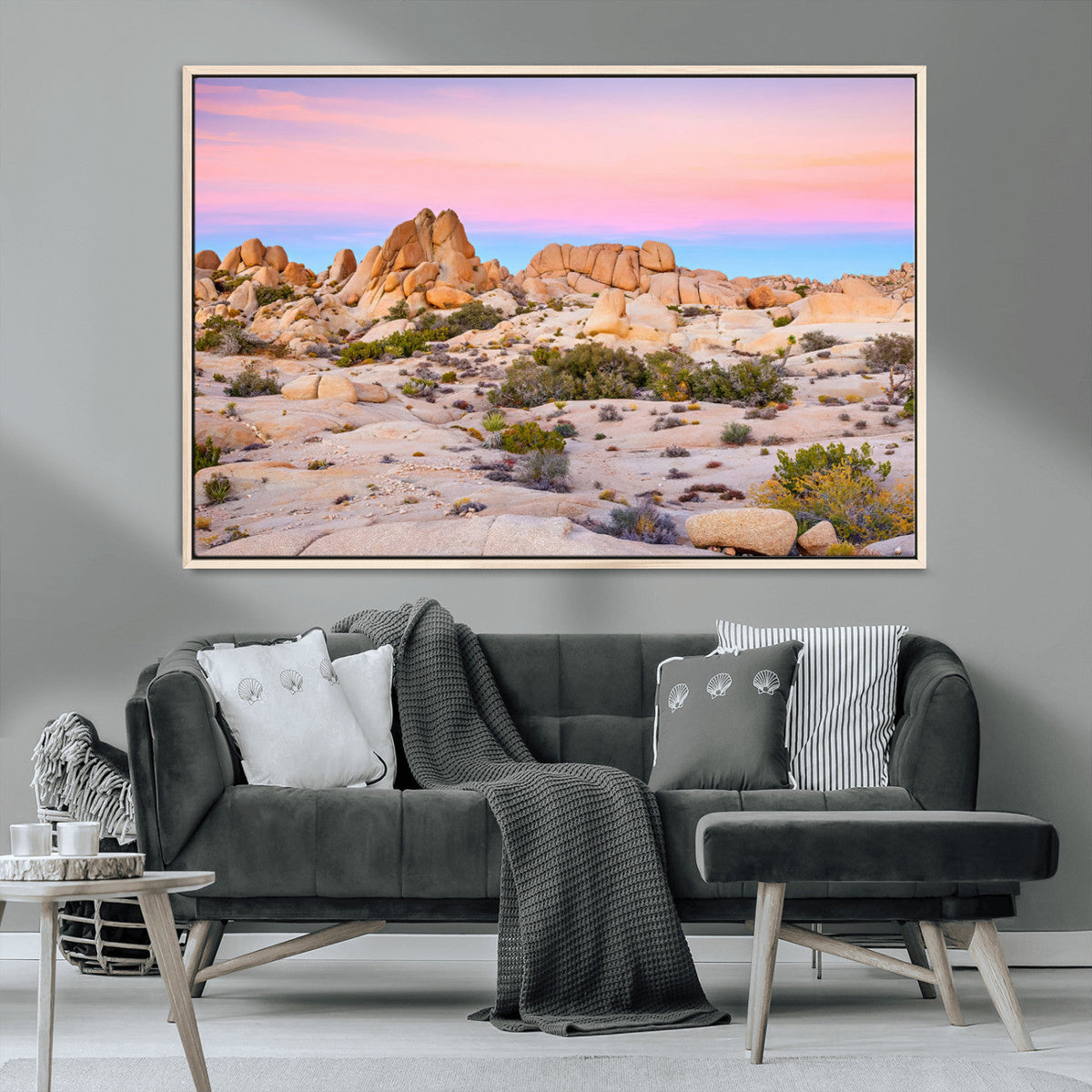 Vibrant Sunset Sky Wall Art Canvas Print – Framed Joshua