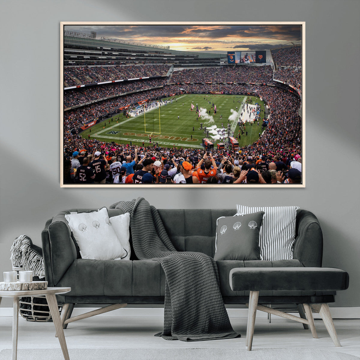 Chicago Bears Soldiers Field Wall Art Canvas Print – Framed