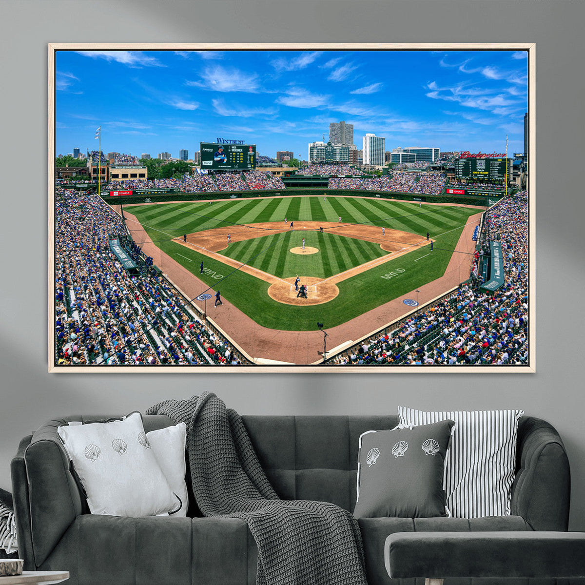 Wrigley Field Baseball Stadium Canvas Wall Art – Packed