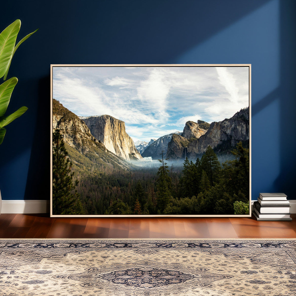 Yosemite Valley Mountain Wall Art Canvas Print, Granite