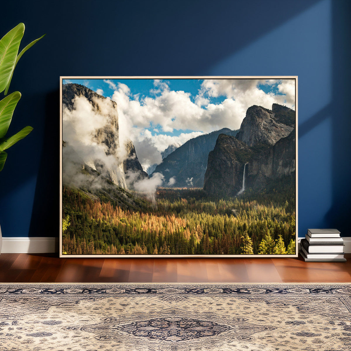 Yosemite Valley River Wall Art Canvas Print