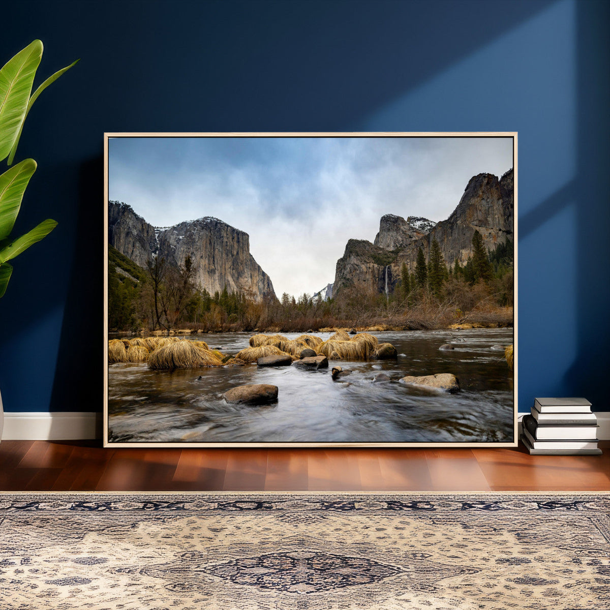 Yosemite Valley Mountain Landscape Wall Art Canvas Print,