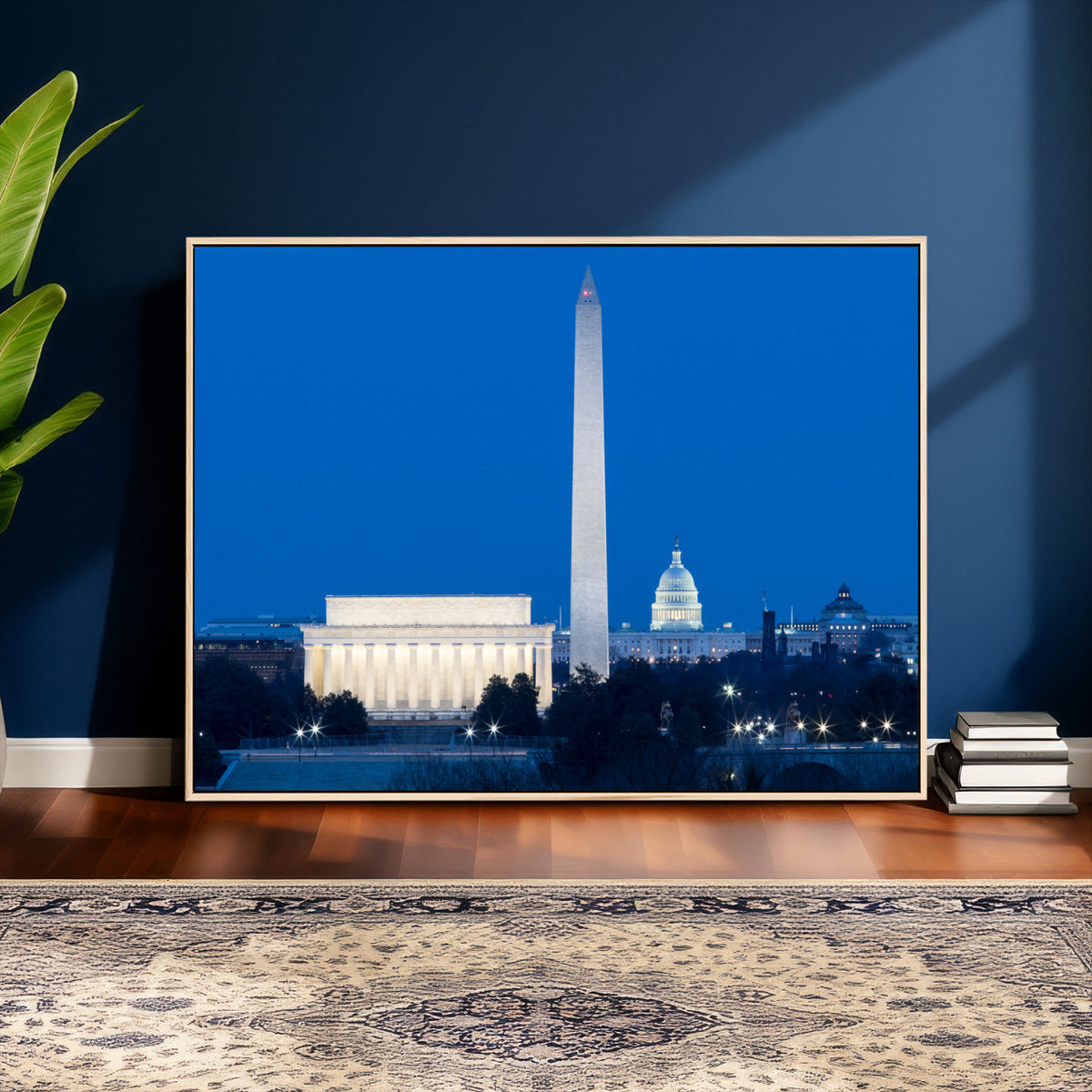 Washington DC Skyline Wall Art Canvas Print – Lincoln
