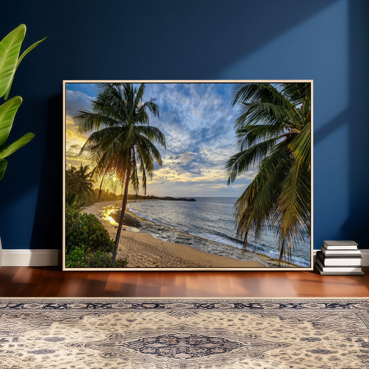 Mar Chiquita Beach Puerto Rico Canvas Wall Art, Manati Caribbean Coastal Photography Print, Tropical Ocean Sunset Decor