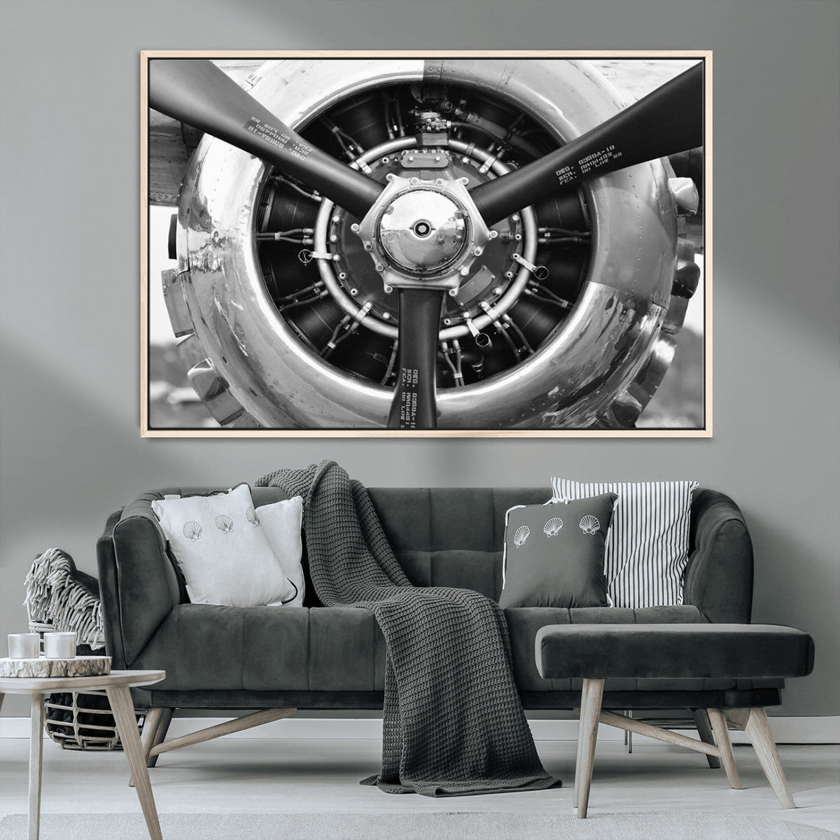 Vintage Airplane Wall Art Canvas Print