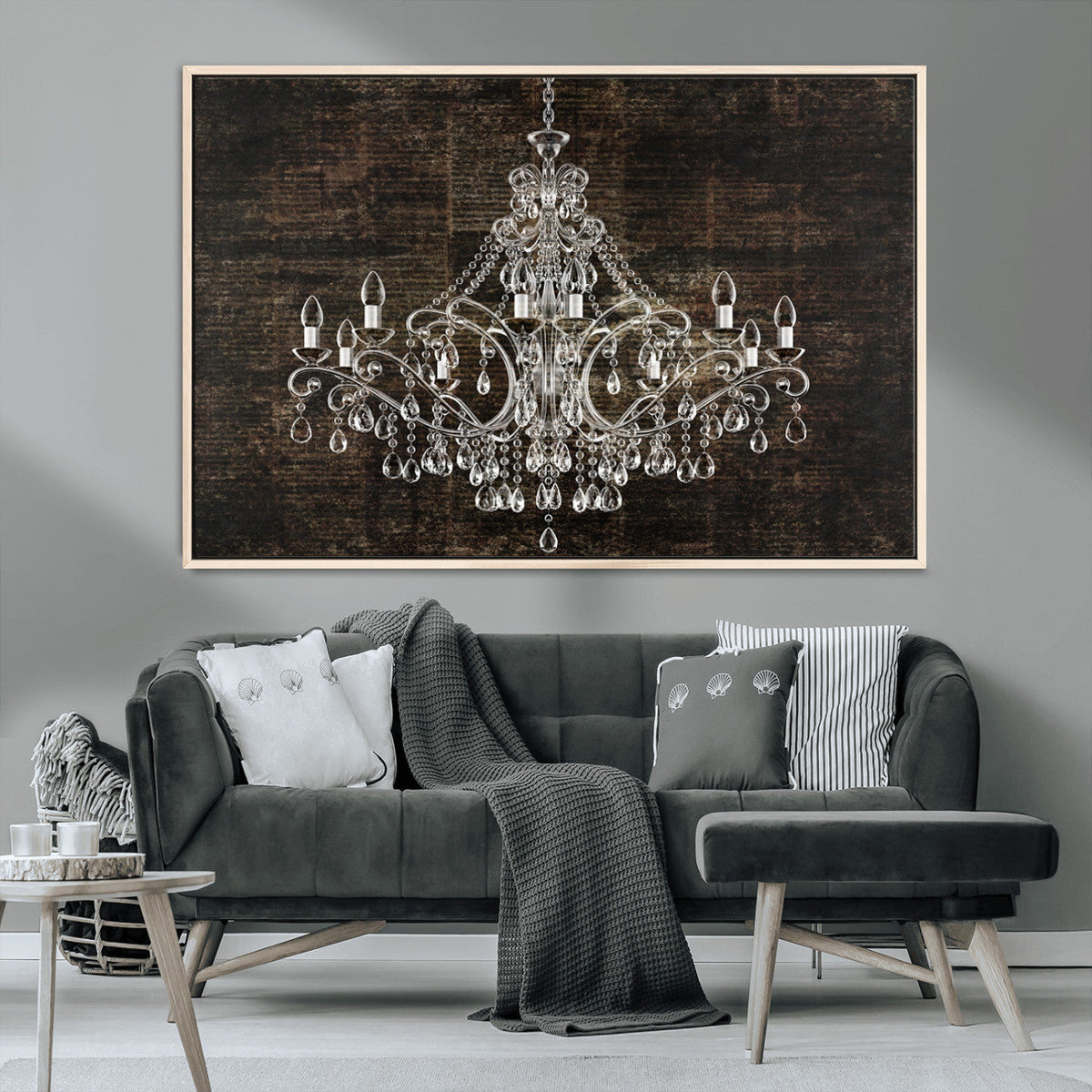 Rustic Chandelier Canvas Print