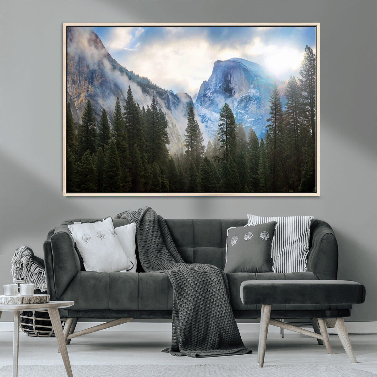 Half Dome Yosemite Calinia Wall Art Canvas Print El Capitan