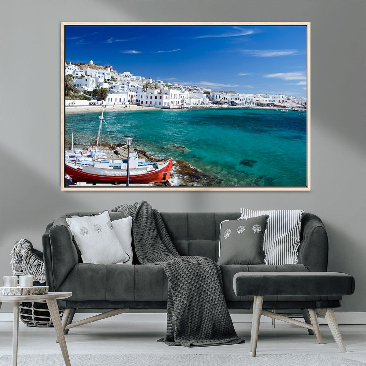Santorini Wall Art Canvas Print
