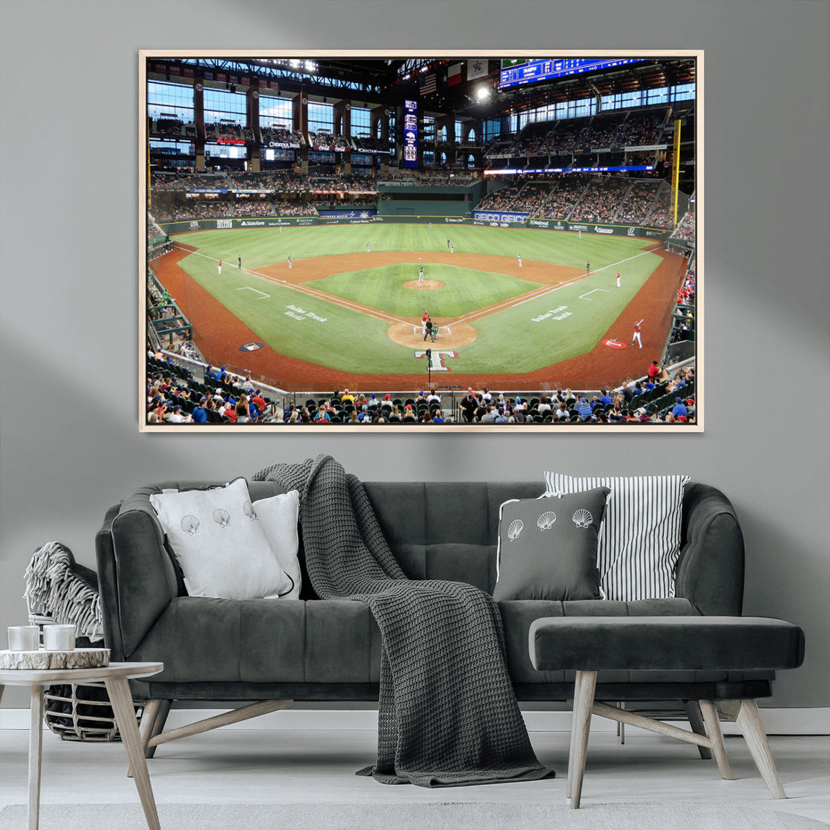 Texas Rangers Baseball Team Print - Arlington Globe Life