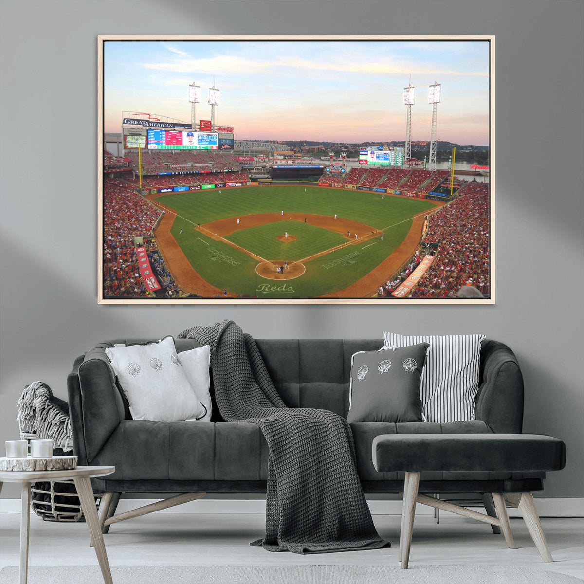 Cincinnati Reds Baseball Print Canvas- Cincinnati
