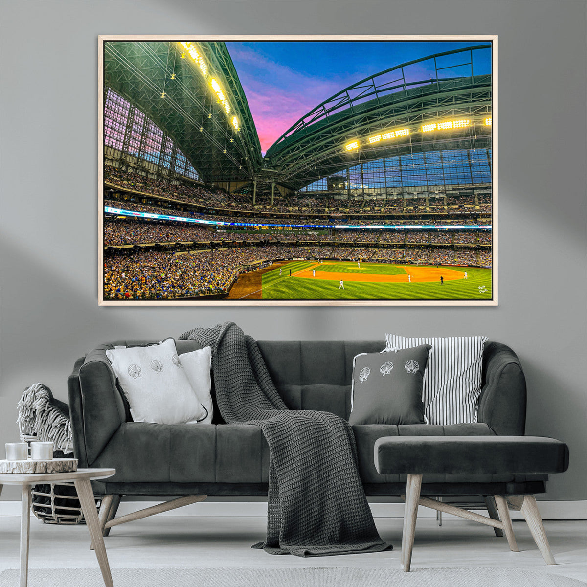 Milwaukee Brewers Baseball Team Print Canvas- American