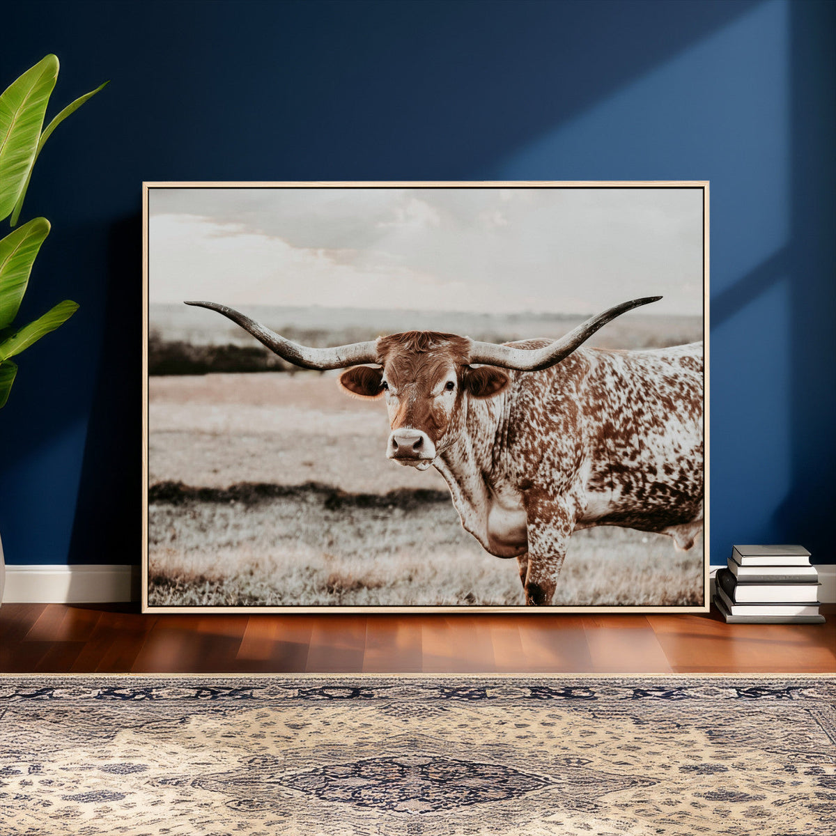 Texas Longhorn Canvas Wall Art Print – Majestic Western