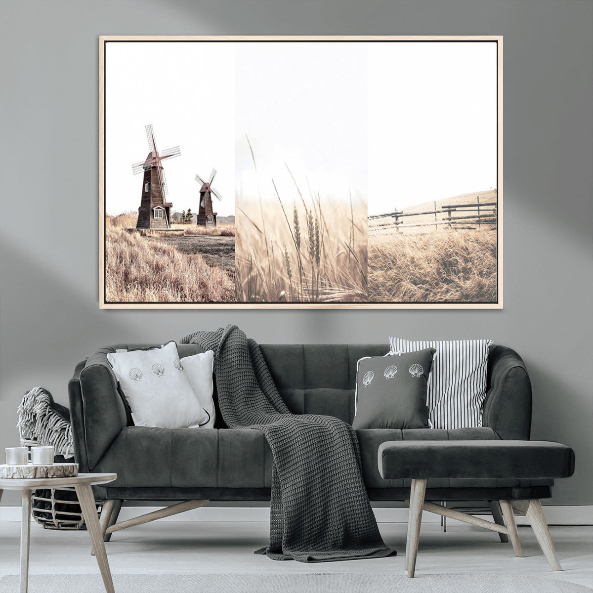 Farm Prints Set, Farmhouse Wall Art Canvas, Country House